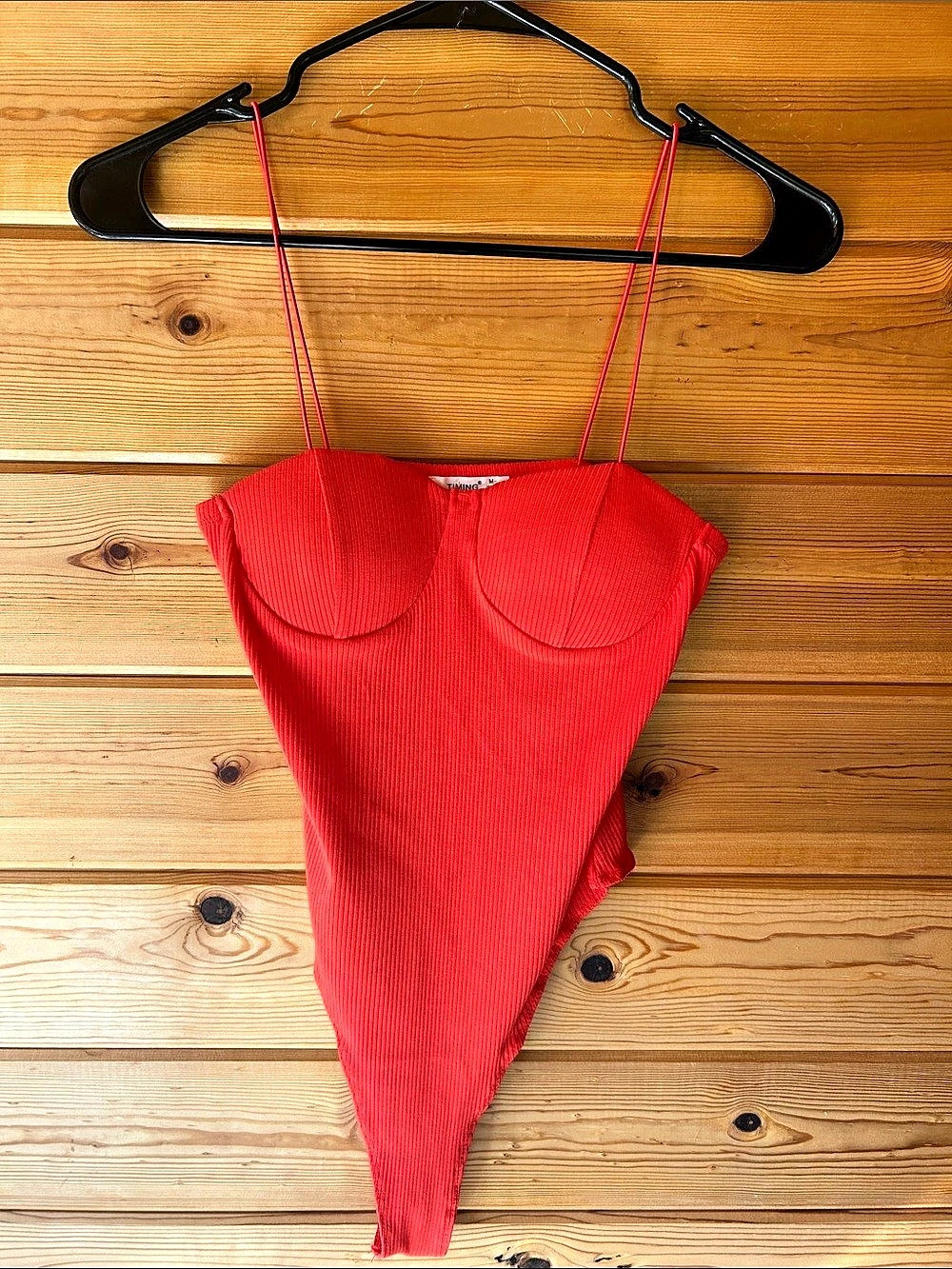 TIMING Red One-Piece Swimsuit Size Medium NWT